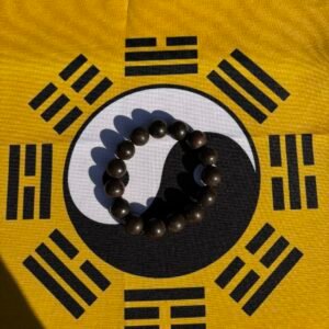 天然黑檀木佛珠手串 15mm 念珠 - 道家辟邪转运饰品 男女款文玩手链