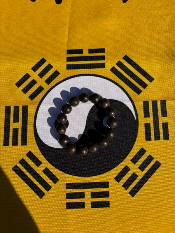 天然黑檀木佛珠手串 15mm 念珠 - 道家辟邪转运饰品 男女款文玩手链